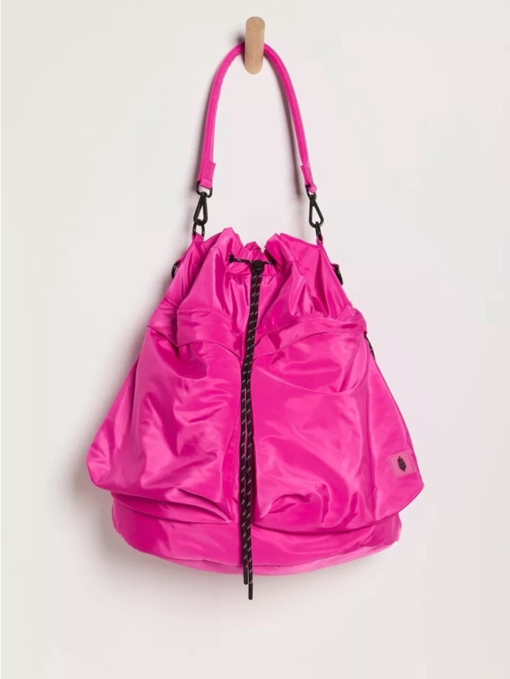 FP Movement by Free People Vibrant Hot Pink Drawstring Shoulder Bag